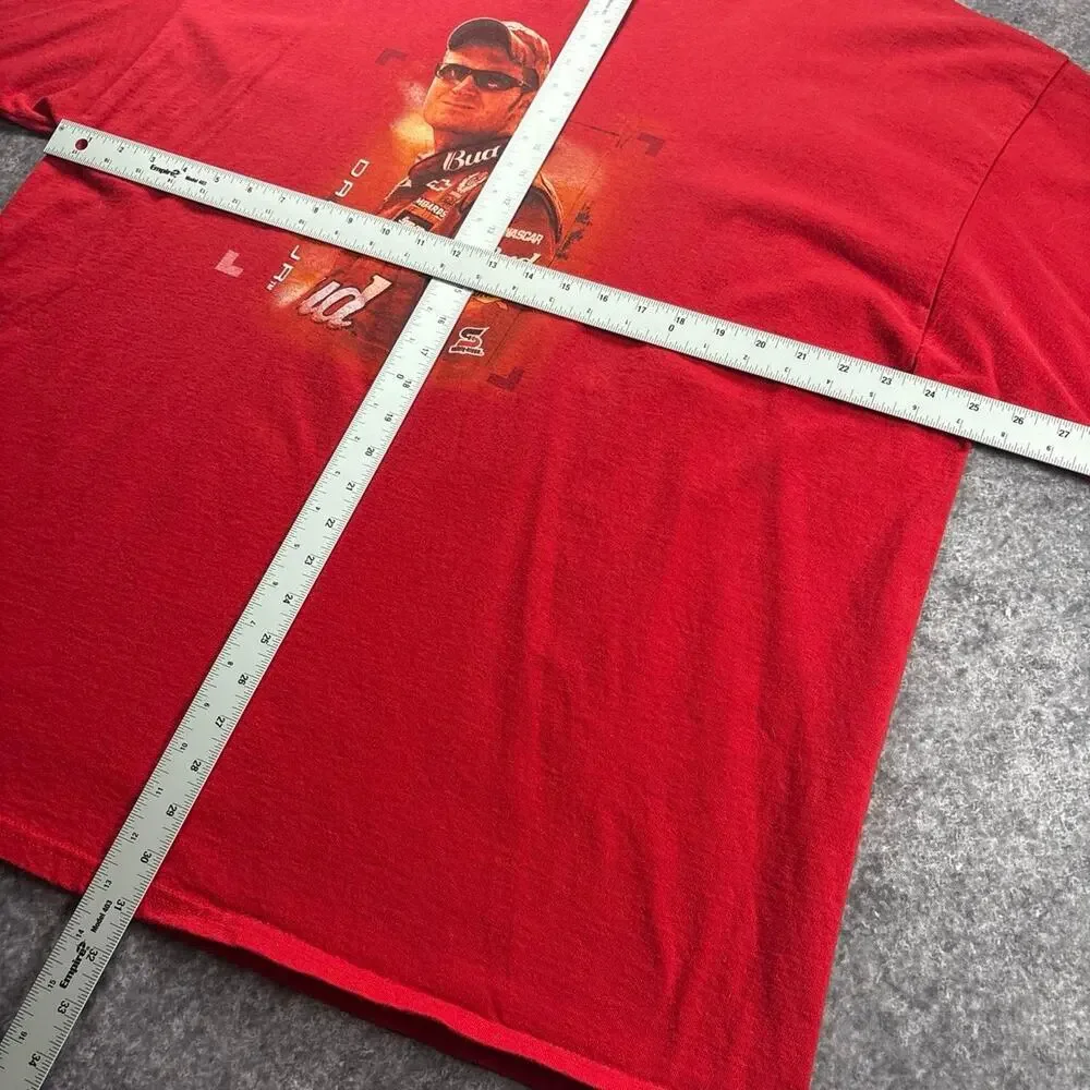Vintage Dale Earnhardt Jr. 8 Budweiser NASCAR 2XL Red Graphic T-Shirt